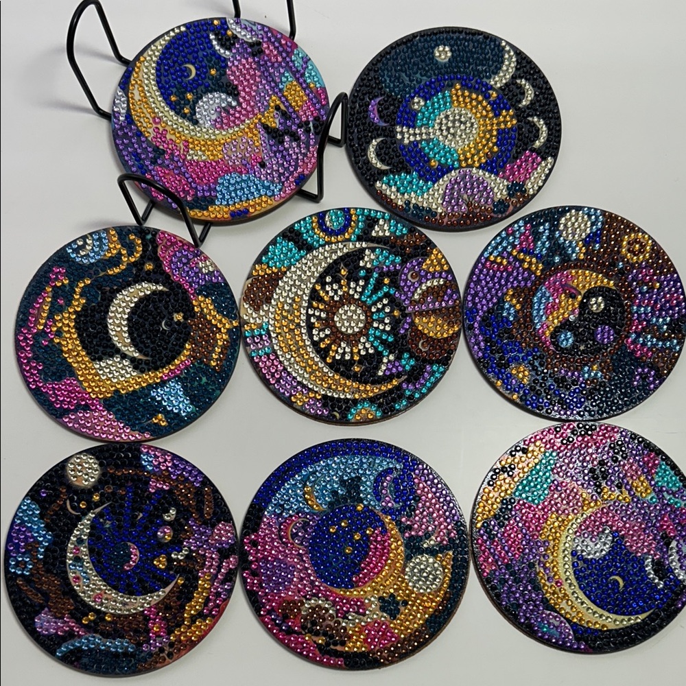 Colorful Beaded Coasters Set
